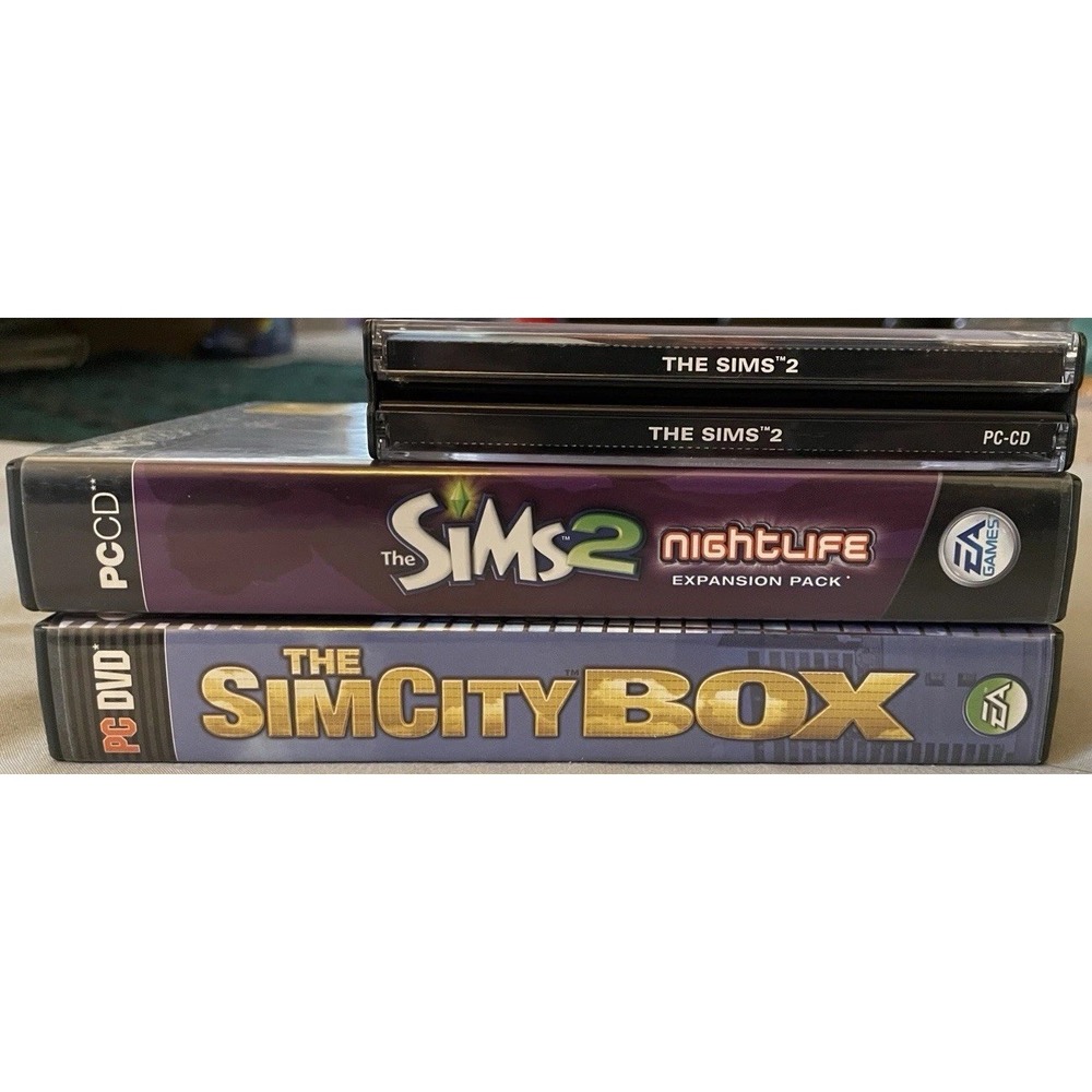 Sims Pc Games Lot The Summit Box , Sims 2 Night Life , Sims 2 *some Disc Missin